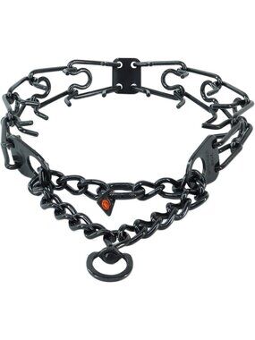 Stainless Steel Prong Dog Training Collar, 2.25mm, Adjustable 12"-16" Size
